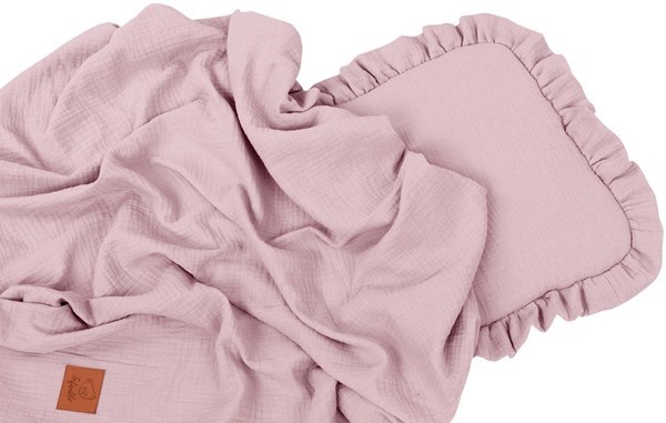 Slika od Infantilo Muslin ljetni set- jastuk i prekrivač Rozi