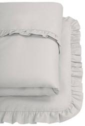 Slika od Navlaka za posteljinu s volanom od 2 dijela 100x135cm Infantilo Grey