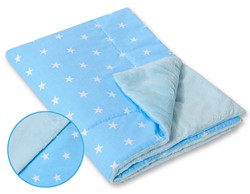 Slika od Dvostrana topla deka, svijetlo plavo- bijela
